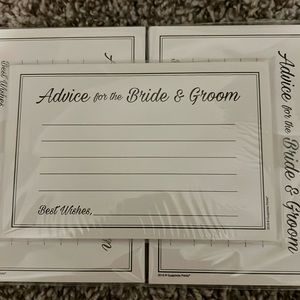 Wedding advice cards